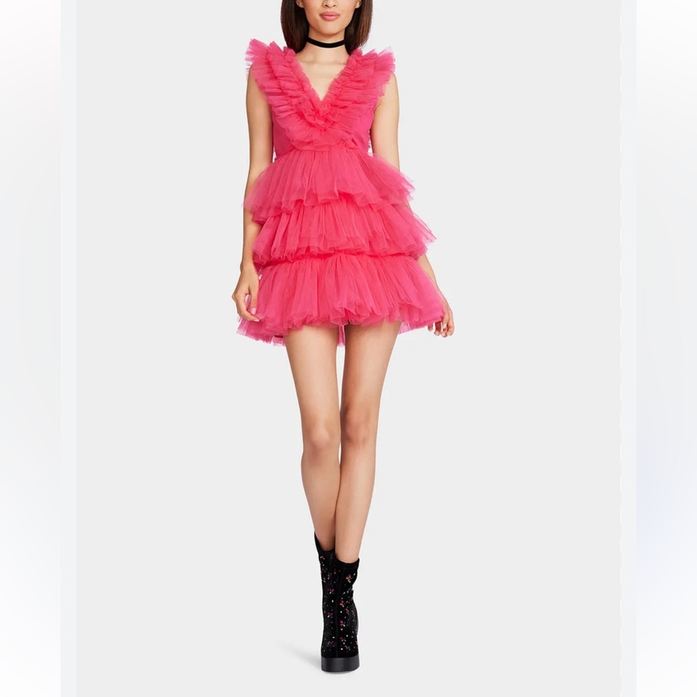 F21 Pink Ruffle Mini Dress